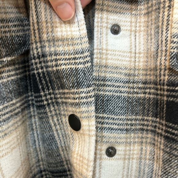Laundry Bohemian Shacket Plaid Collared Snap Button Front Belted Women’s Sz XL - Picture 4 of 10